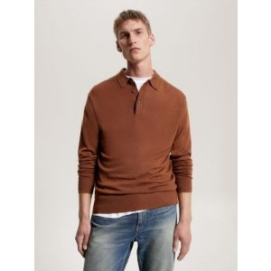 Tommy Hilfiger Relaxed Fit Merino Wool Polo Sweater