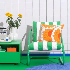 Ikea ONNESTAD Armchair, Radbyn white/green