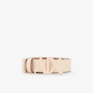 Armani Exchange Leather logo belt