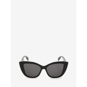 Alexander McQueen Women's McQueen Graffiti Cat-eye Sunglasses in Black/grey