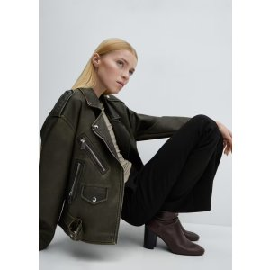 Mango Round-toe heeled ankle boots