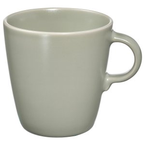 Ikea FARGKLAR Mug, matte green, 13 oz