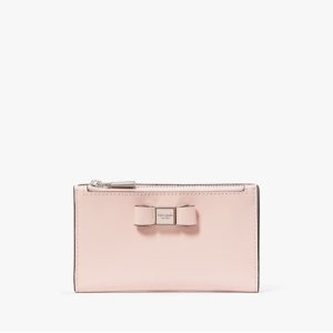 Kate Spade Morgan Bow Embellished Patent Leather Small Slim Bifold Wallet