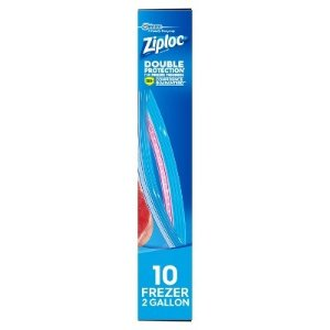 Ziploc Freezer Two Gallon Bags - 10ct