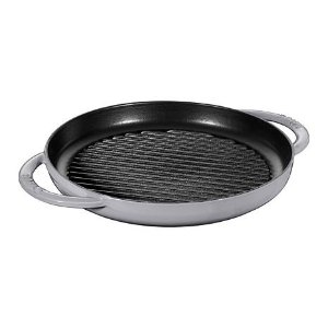 Staub Cast Iron 10" Round Double Handle Pure Grill