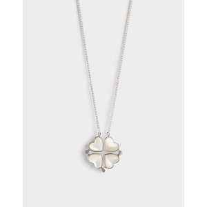 Charles & Keith Annalise Clover Heart Necklace - Silver