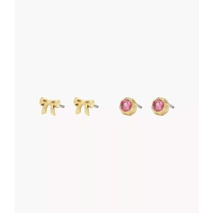 Fossil Barbie™ x Fossil Special Edition Gold-Tone Stainless Steel Earrings Set