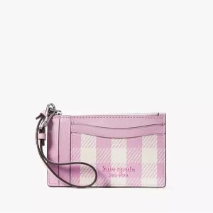 Kate Spade Morgan Gingham Field Card Case Wristlet
