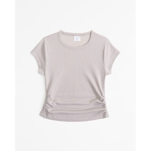 Abercrombie & Fitch textured side ruched tee