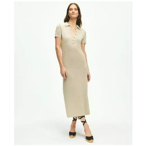 Brooks Brothers Maxi Polo Dress In Lurex® Thread