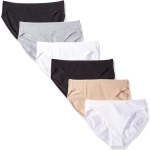 Amazon Essentials Women's Cotton High Leg Brief Underwear (Available in Plus Size), Multipacks