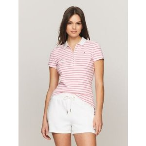 Slim Fit Stripe Stretch Cotton Polo