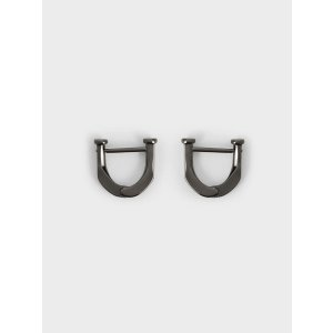 Charles & Keith Gabine Huggie Earrings - Black