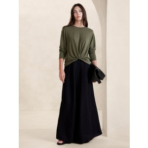 Banana Republic Sabel Wool-Blend Twisted Top