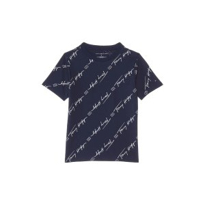 Tommy Hilfiger Angled Script Short Sleeve T-Shirt (Little Kids)
