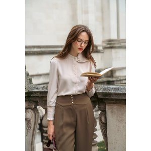 miss patina Kingley Bow Collar Shirt