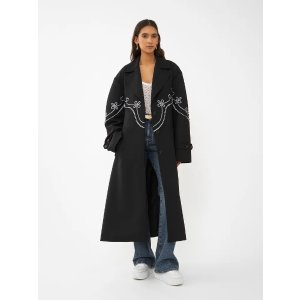 Chloe Embroidered long trench coat