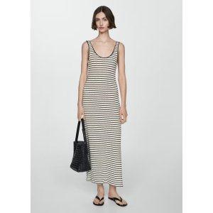 Mango Side slit knit dress