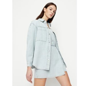 Armani Exchange Organic cotton jacquard denim shirt 