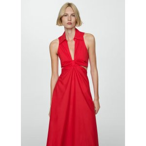Mango Side slit long dress