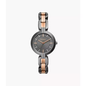Fossil Kerrigan Three-Hand Two-Tone Stainless Steel Watch