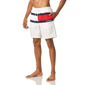 Tommy Hilfiger Men's 7” Flag Swim Trunks with Quick Dry