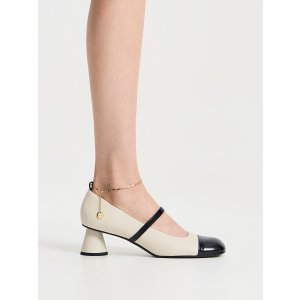 Charles & Keith Delicate Chain-Link Mary Jane Pumps - Chalk