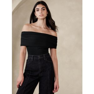 Banana Republic Cotton-Modal Off-Shoulder Top