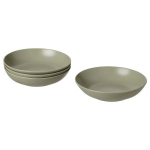 Ikea FARGKLAR Deep plate/bowl, matte green, 9 "