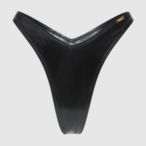 frederick's OF HOLLYWOOD Onyx Swim Tanga Bottom