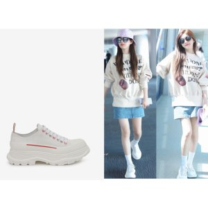 Alexander McQueen Women's Tread Slick Lace Up in White/multicolor
