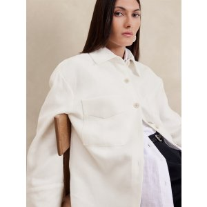 Banana Republic Oversized Linen Shirt Jacket