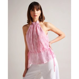 Ted Baker Ivieey Embroidered Halter Neck Top