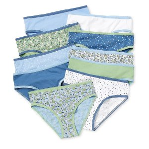 new!Thereabouts Little & Big Girls 10 Pack Bikini Panty