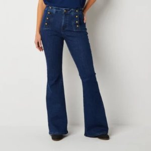 Womens High Rise Flare Leg Jean