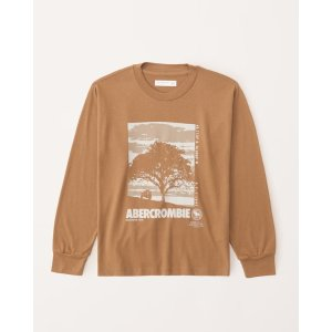 Abercrombie & Fitch long-sleeve imagery logo graphic tee