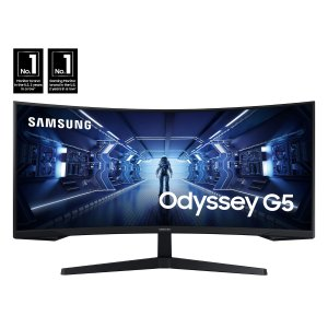 Samsung 34" Odyssey G55T WQHD 165Hz 1ms(MPRT) HDR Curved Gaming Monitor