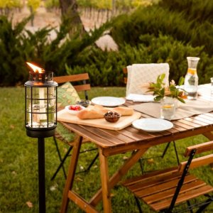 Tiki Round Lantern Stepnstall Outdoor Torch