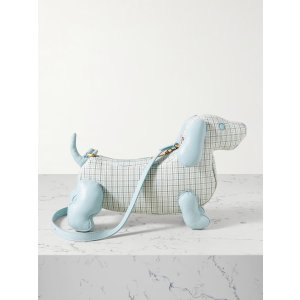 Thom Browne Hector checked textured-leather shoulder bag