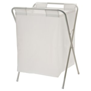 Ikea JALL Laundry bag with stand, white, 13 gallon