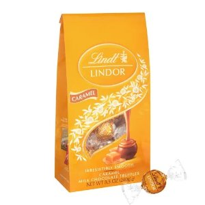 Lindt Caramel Milk Chocolate LINDOR Truffles 20-pc Bag (8.5 oz)