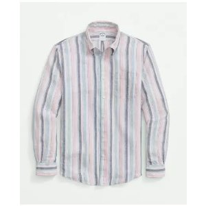 Brooks Brothers Irish Linen Archive Striped Sport Shirt