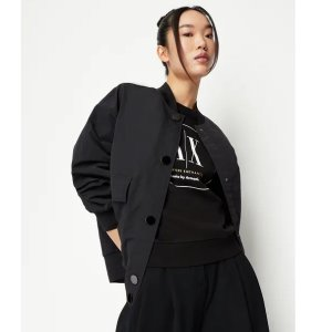 Armani Exchange Basics by Armani organic french terry cotton crew neck sweatshirt