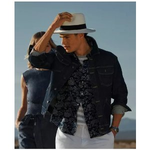 Brooks Brothers Dark Rinse Denim Trucker Jacket