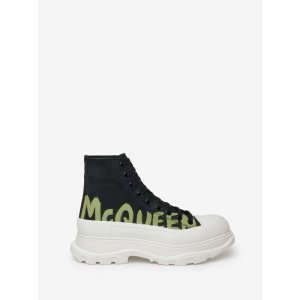 Alexander McQueen Men's Tread Slick Boot in Black/khaki