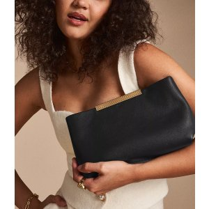 Fossil Penrose Leather Pouch Clutch