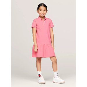 Tommy Hilfiger Kids' Solid Drop-Waist Polo Dress