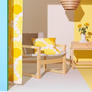 Ikea SANDETERNELL Cushion cover, yellow, 20x20 "