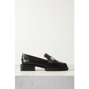 Ganni Embellished leather loafers