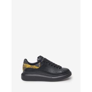 Alexander McQueen Men's Oversized Sneaker in Black/ Gold